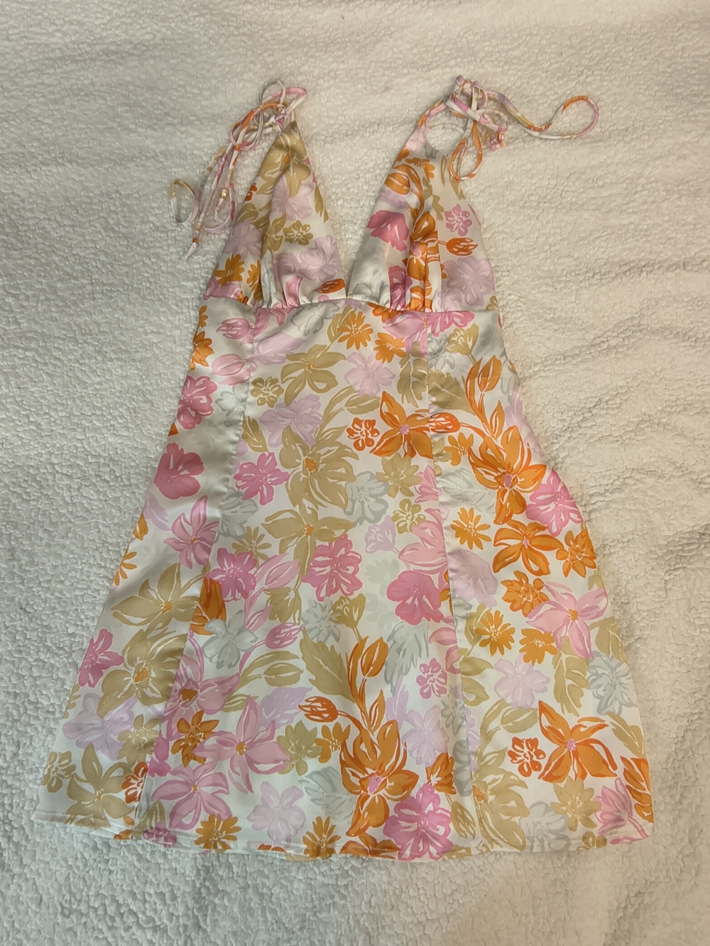 Showpo Soft Pink Floral Print Halter Dress